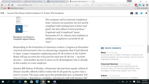 View of nytimes.com news article